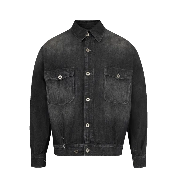 DISTRESSED DENIM JACKET (MENS) sold by Hirshleifers