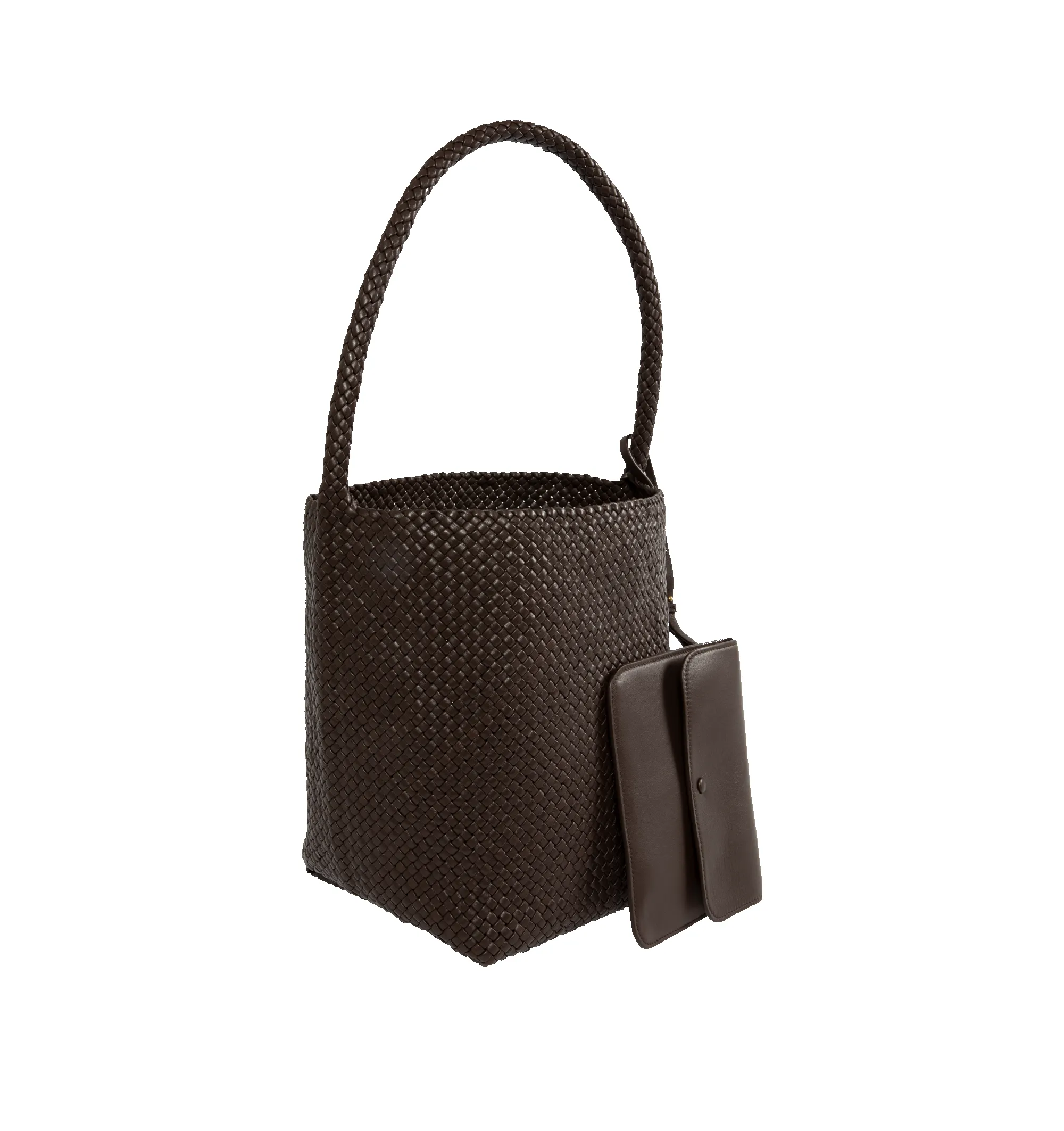 MEDIUM WOVEN LEATHER N-S TOTE sold by Hirshleifers product image thumbnail 2