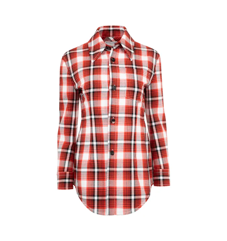 CHECK SHIRT JACKET (WOMENS) made by Bottega Veneta