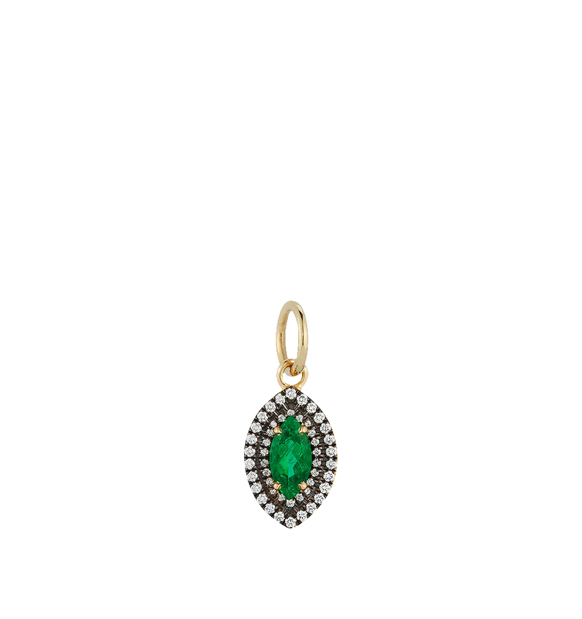 CONNEXION EMERALD MARQUIS AND DIAMOND PENDANT sold by Hirshleifers product image thumbnail 2