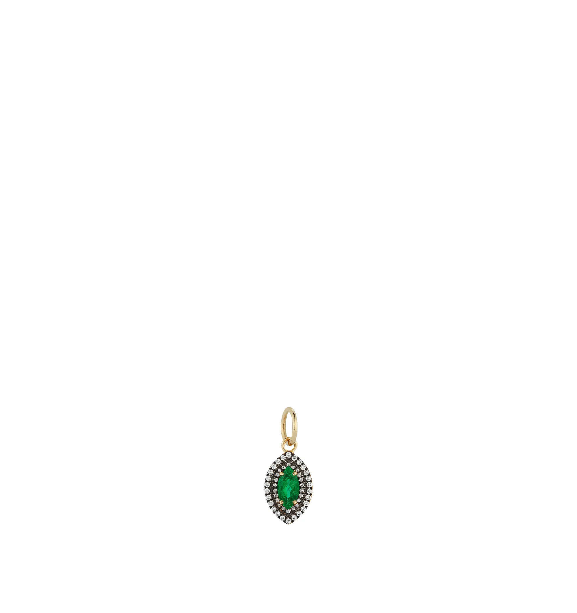 CONNEXION EMERALD MARQUIS AND DIAMOND PENDANT sold by Hirshleifers