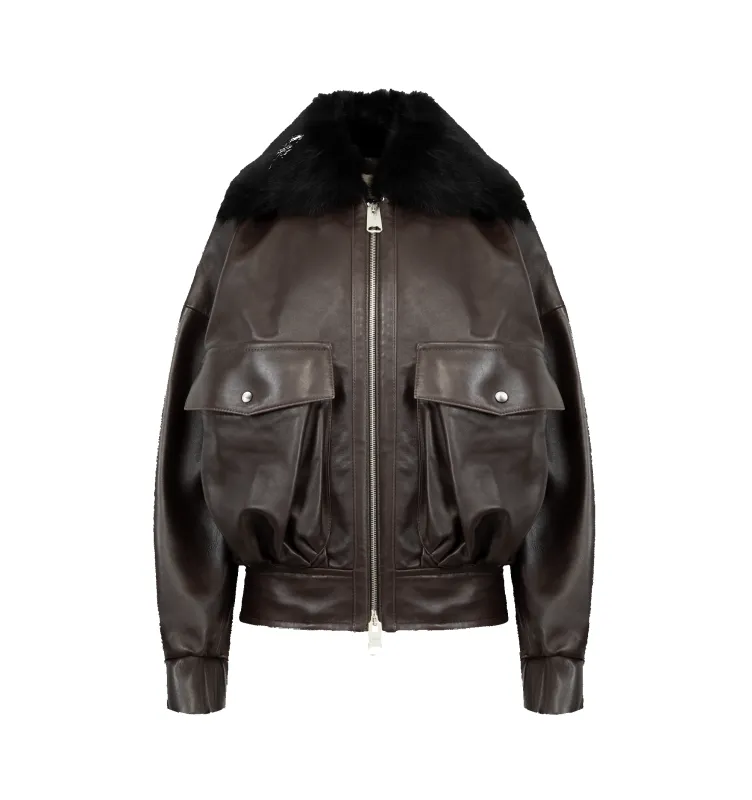 DAEMON JACKET WITH SHEARLING COLLAR (WOMENS) sold by Hirshleifers