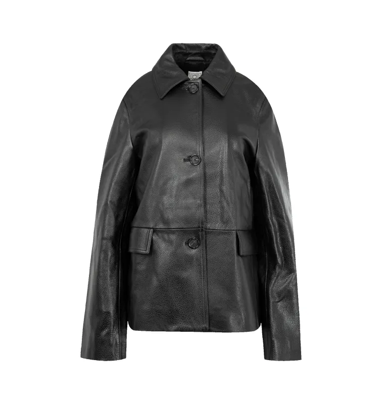GRAINED LEATHER JACKET (WOMENS) made by Toteme