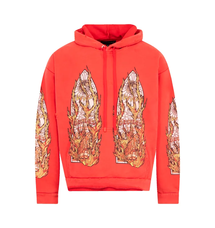 FLAME GLASS HOODED PULLOVER (MENS) made by Hirshleifers