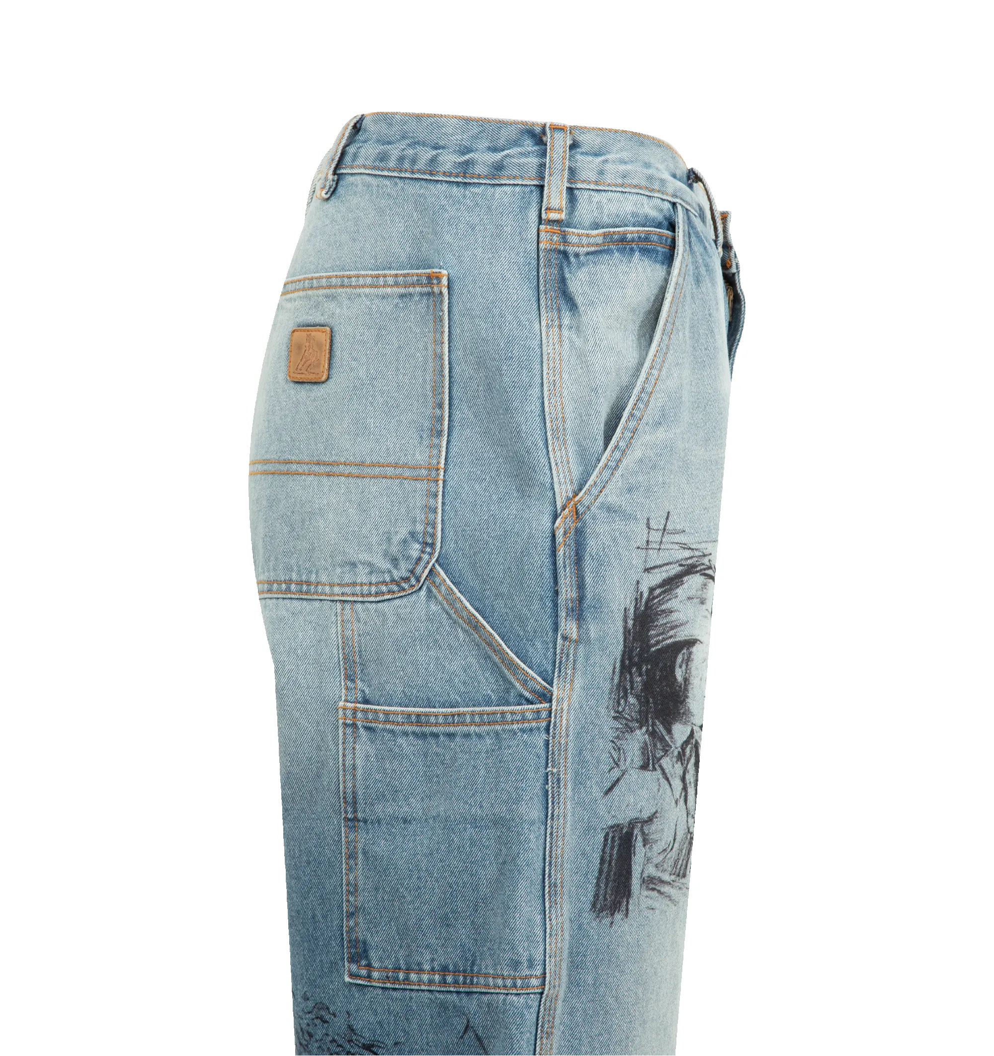 ALL OVER PRINT PAINTERS JEANS (MENS) sold by Hirshleifers product image thumbnail 3
