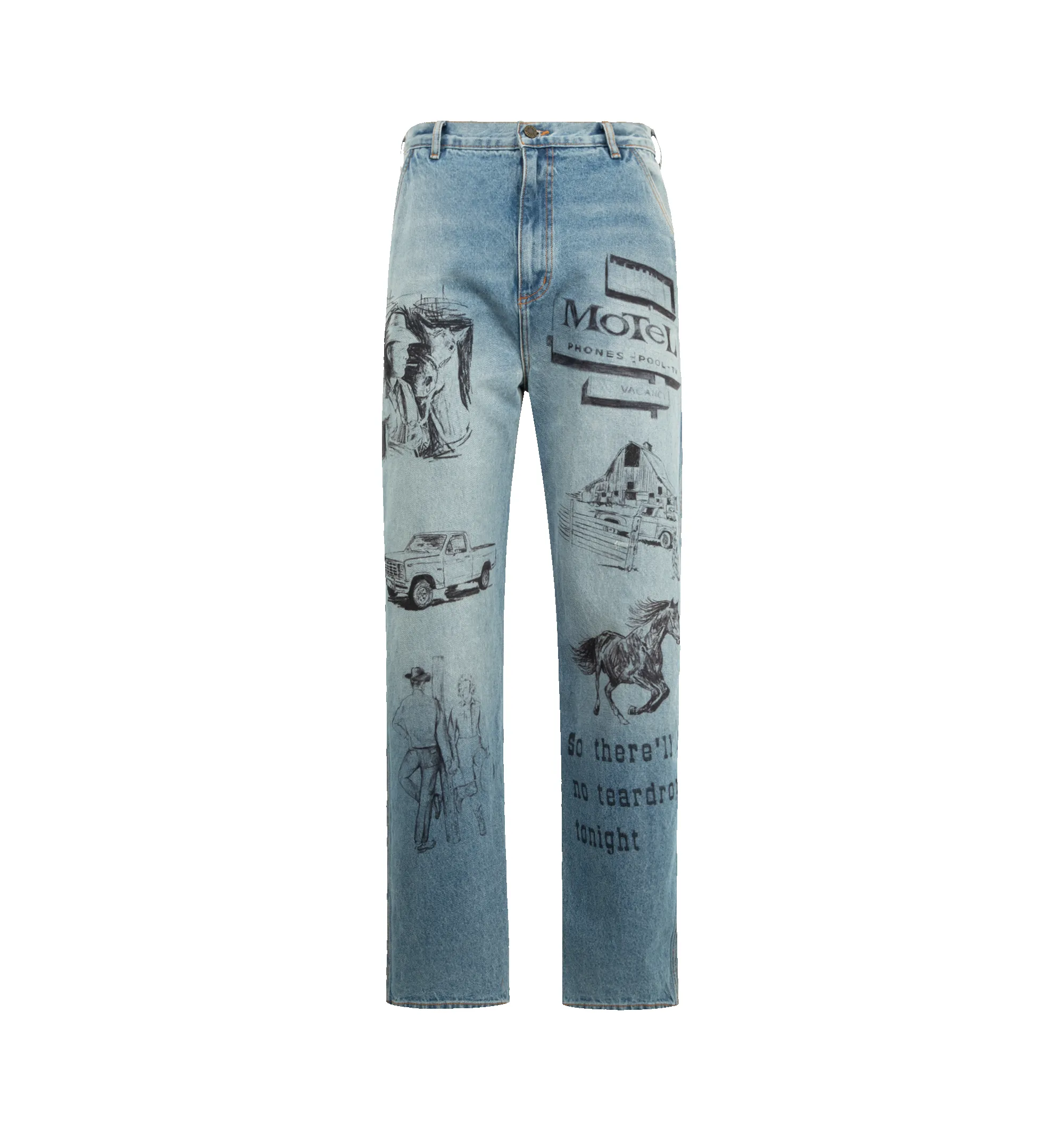 ALL OVER PRINT PAINTERS JEANS (MENS) sold by Hirshleifers