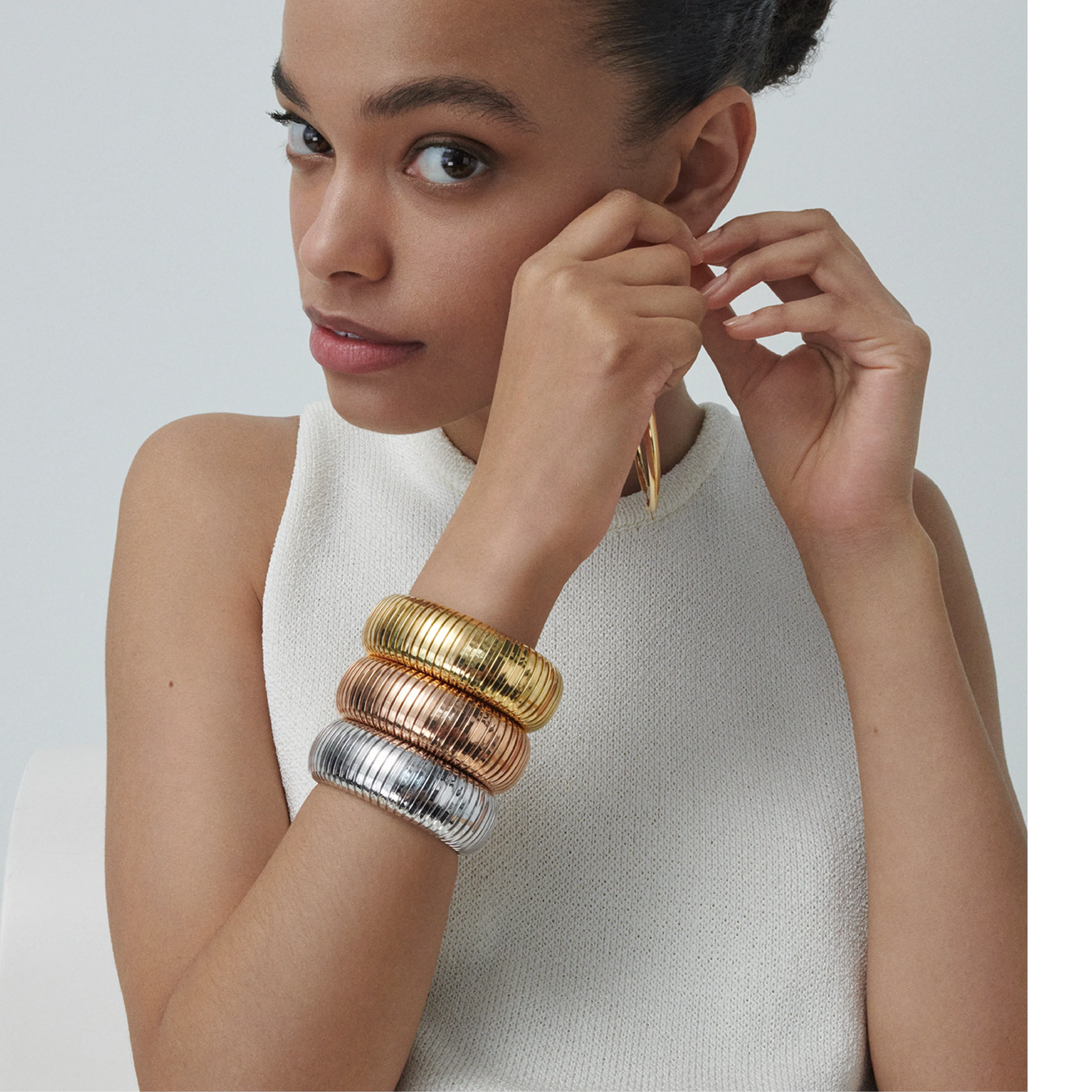 DOMED CUFF 18K YG sold by Hirshleifers product image thumbnail 2