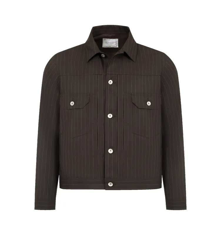 CHALK STRIPE JACKET (MENS) made by Sacai