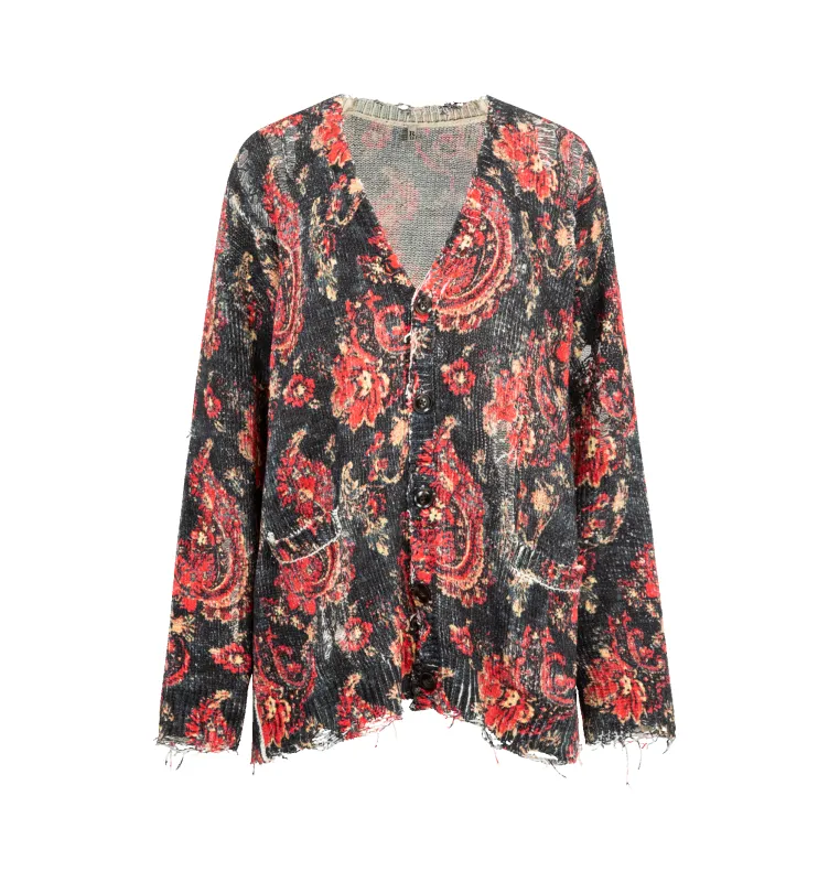 PRINTED BOYFRIEND CARDIGAN (WOMENS) made by R13
