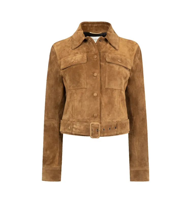SUEDE JACKET (WOMENS) made by Yves Saint Laurent