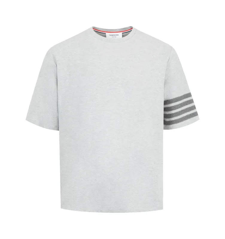 TEXTURED PIQUE 4-BAR TEE (MENS) sold by Hirshleifers