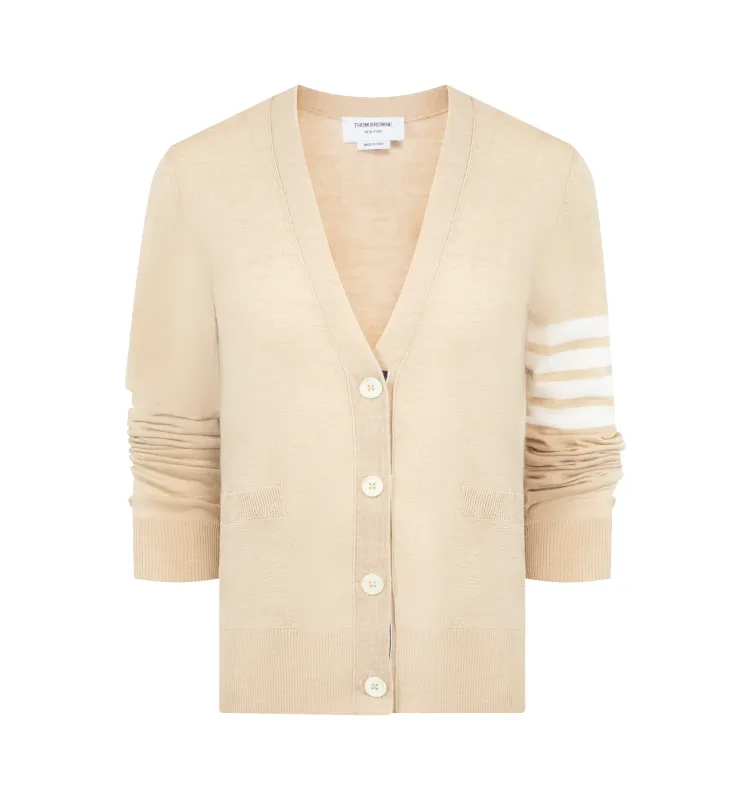 MERINO WOOL 4-BAR CARDIGAN (WOMENS) sold by Hirshleifers