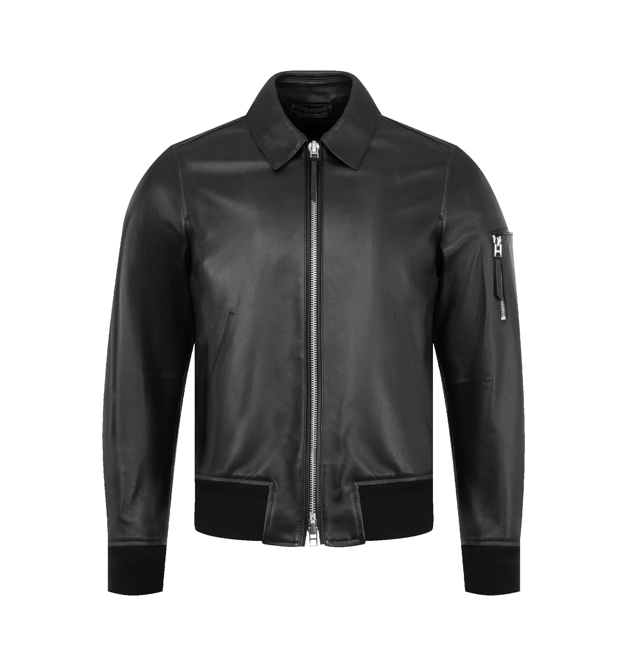 SOFT NAPPA PLONGE COLLAR BLOUSON (MENS) sold by Hirshleifers