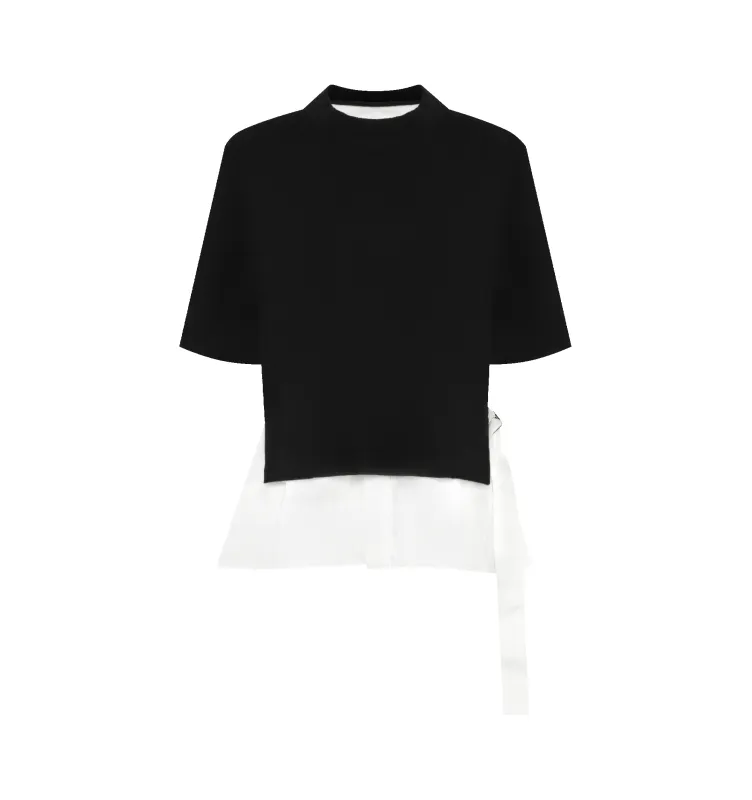 POPLIN X COTTON KNIT PULLOVER (WOMENS) sold by Hirshleifers