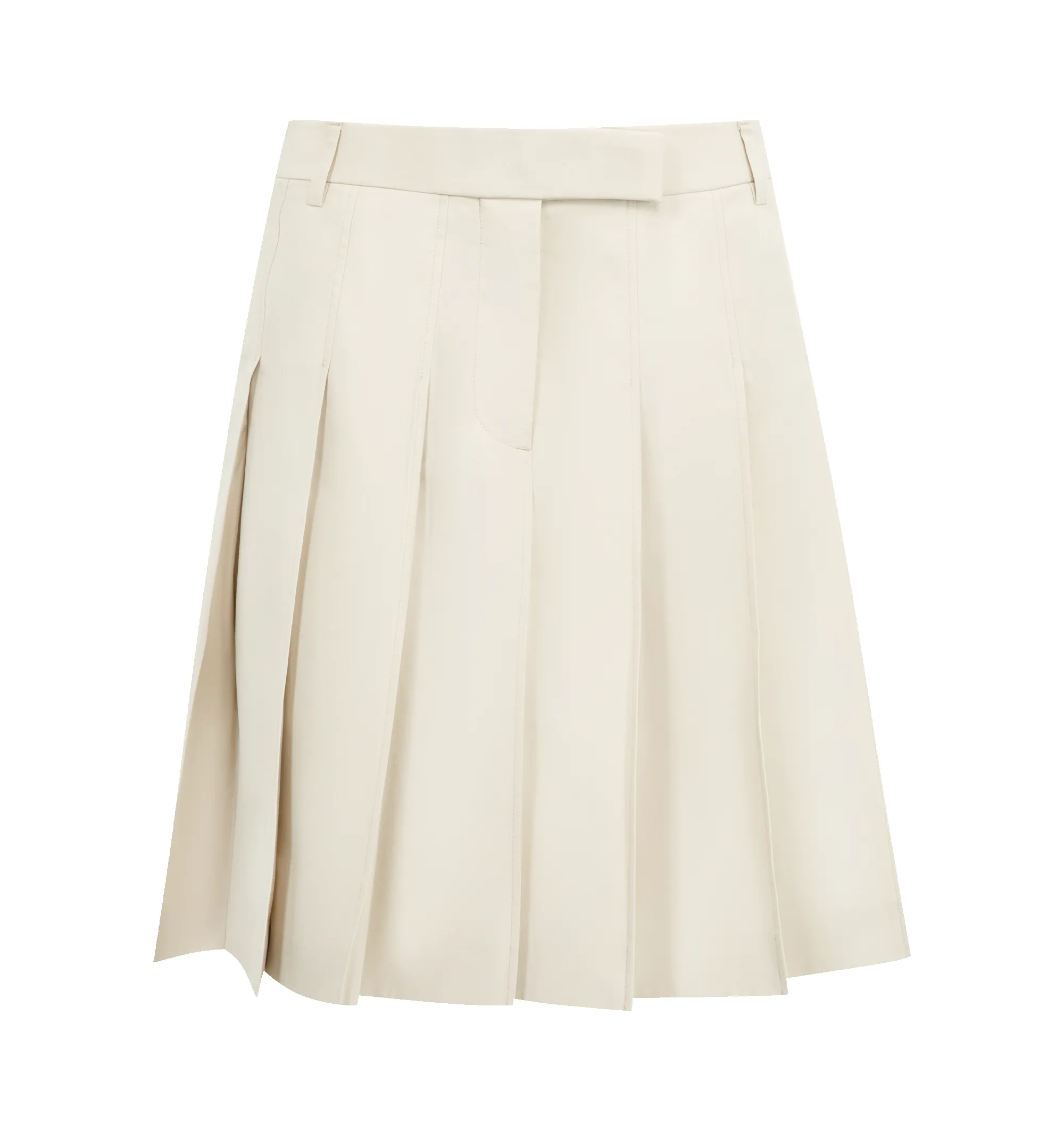 COTTON SUITING PLEATED SKIRT (WOMENS) sold by Hirshleifers