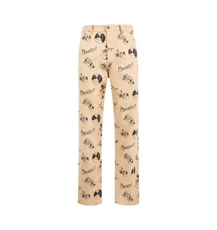 SMILEY CUBISM DOUBLE KNEE PANT (MENS) made by Market