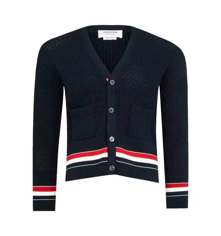 FLOAT RIPPLE STITCH CARDIGAN (MENS) sold by Hirshleifers