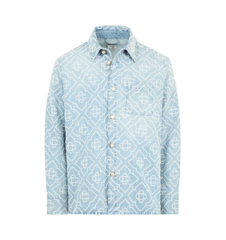 PEARL DENIM SHIRT (MENS) made by Casablanca