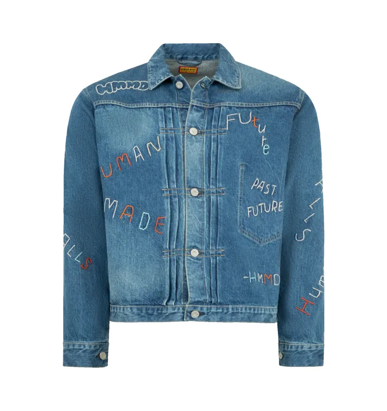 EMBROIDERED DENIM WORK JACKET (MENS) made by Human Made