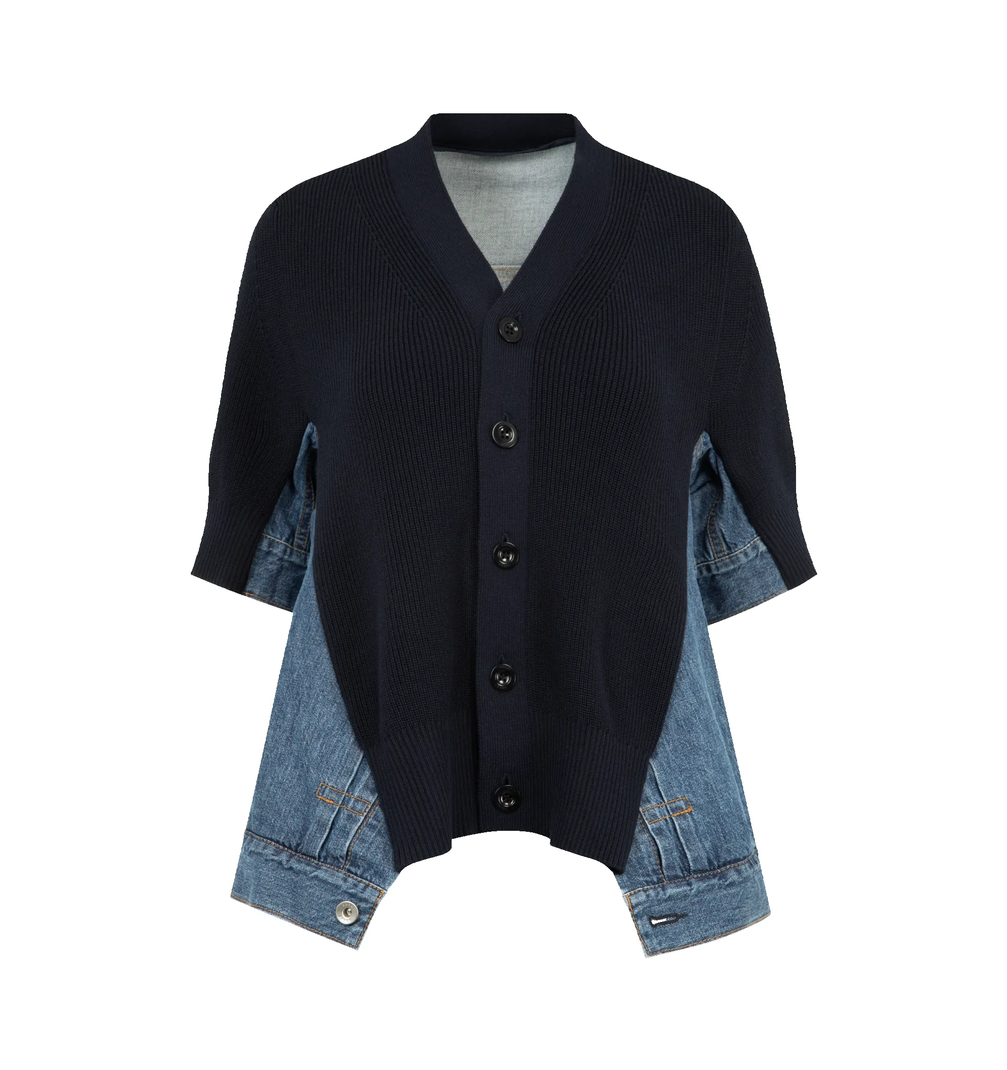 DENIM X KNIT CARDIGAN (WOMENS) sold by Hirshleifers