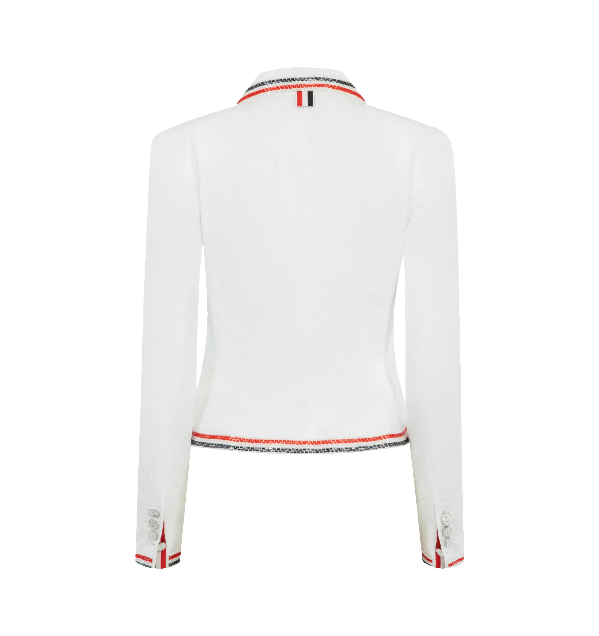 SOLID SEERSUCKER CROPPED JACKET (WOMENS) sold by Hirshleifers product image thumbnail 2