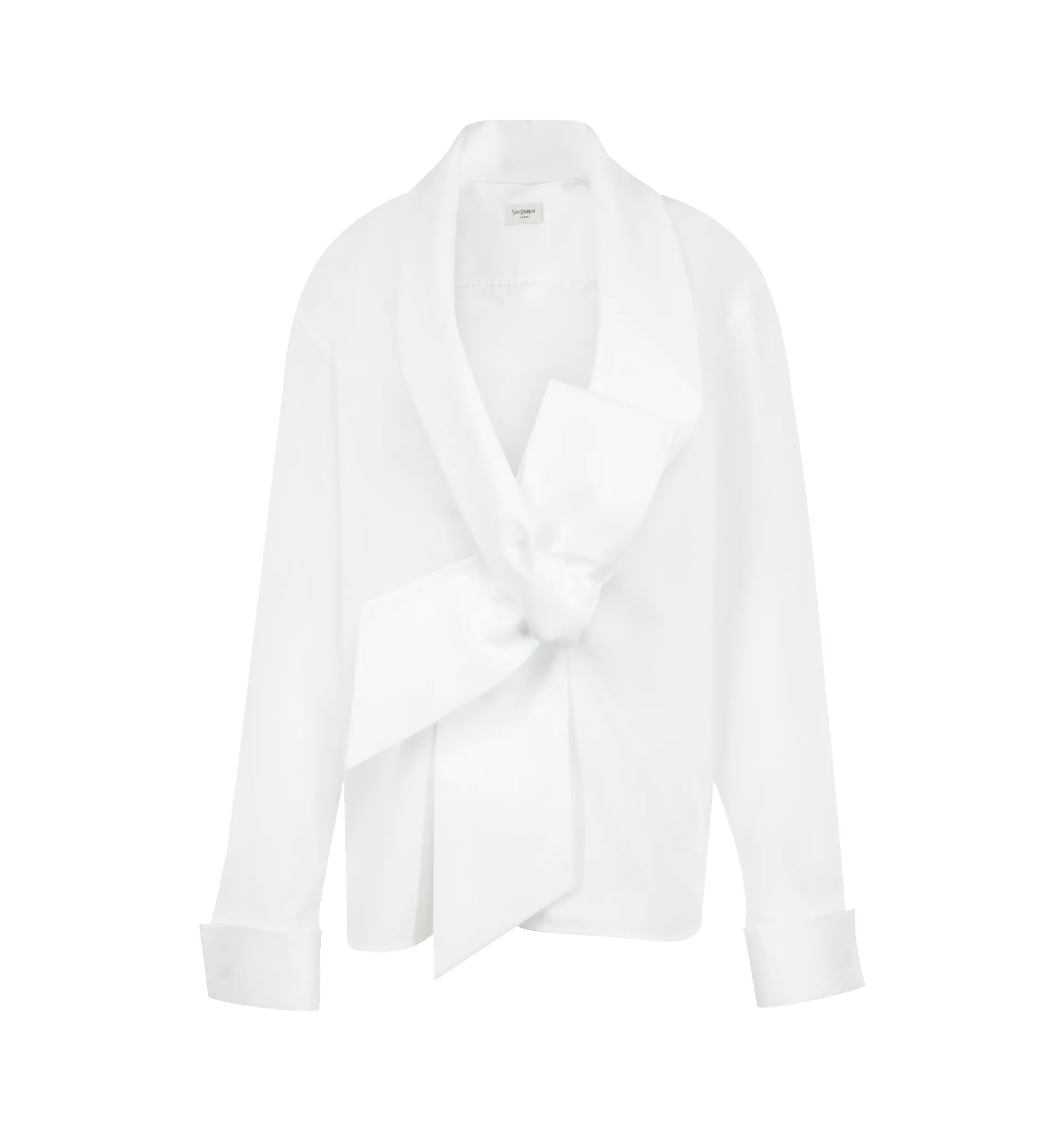 LAVALLIERE SHIRT IN COTTON POPLIN (WOMENS) sold by Hirshleifers
