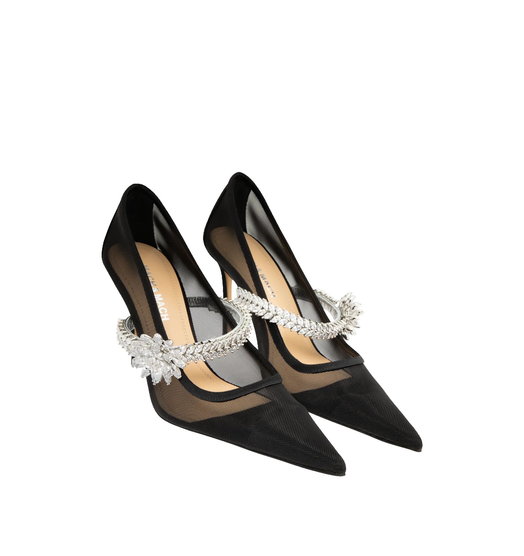 LOTUS FLOWER JEWELLED MESH PUMPS 95 (WOMENS) sold by Hirshleifers product image thumbnail 2