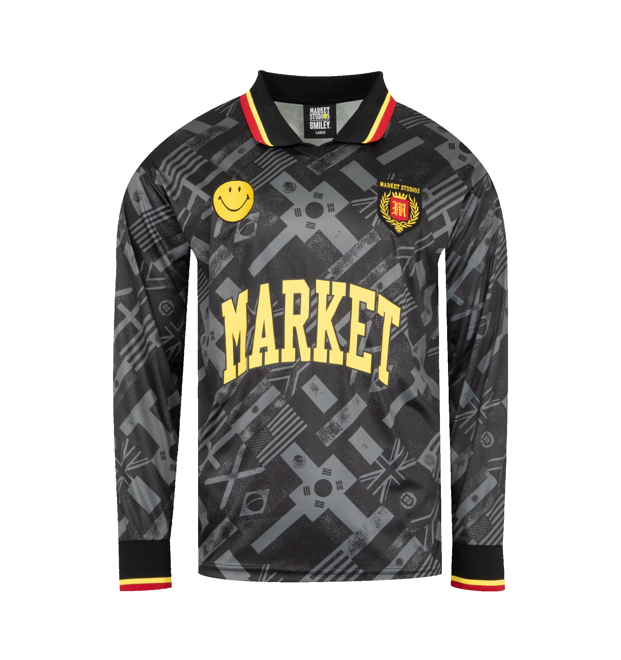 SMILEY INTERNATIONAL FLAGS SOCCER JERSEY (MENS) sold by Hirshleifers