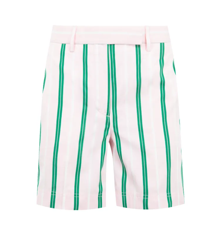 REPP STRIPE POPLIN CHINO SHORTS (WOMENS) made by Thom Browne