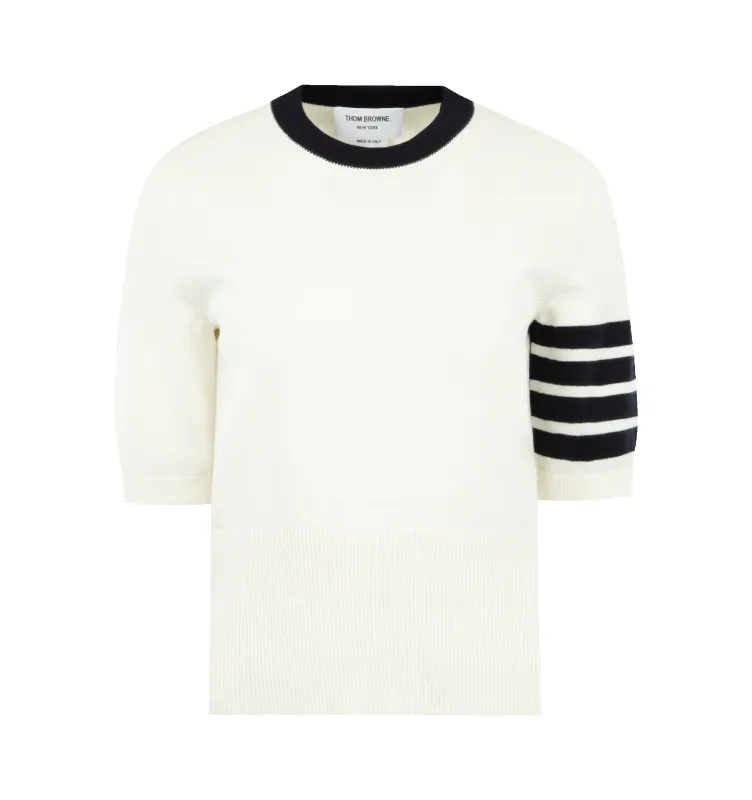 JERSEY HECTOR INTARSIA 4-BAR TEE (WOMENS) made by Thom Browne