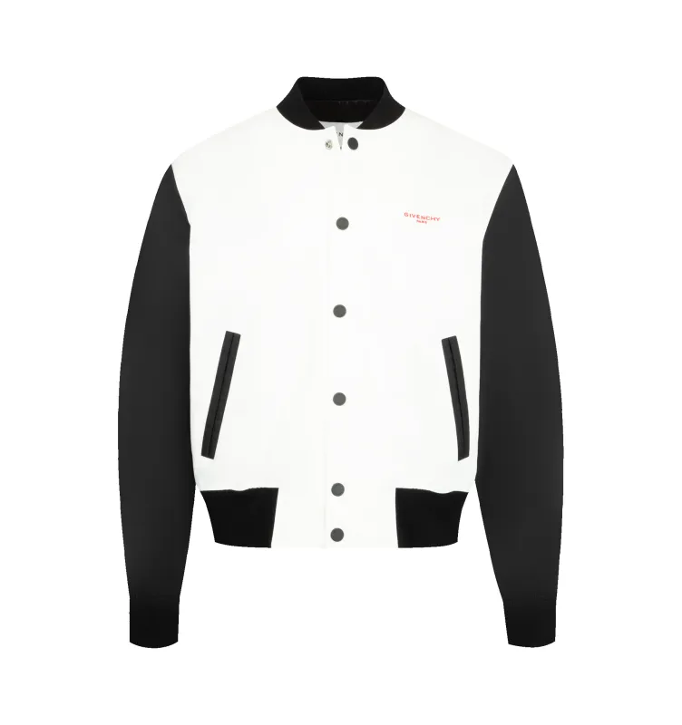 BOMBER MIX MATERIAL LEATHER COTTON (MENS) made by Givenchy