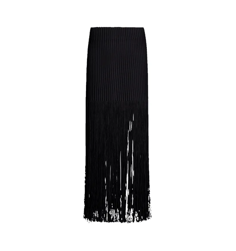 TUBE FRINGED KNIT SKIRT (WOMENS) made by Alaia