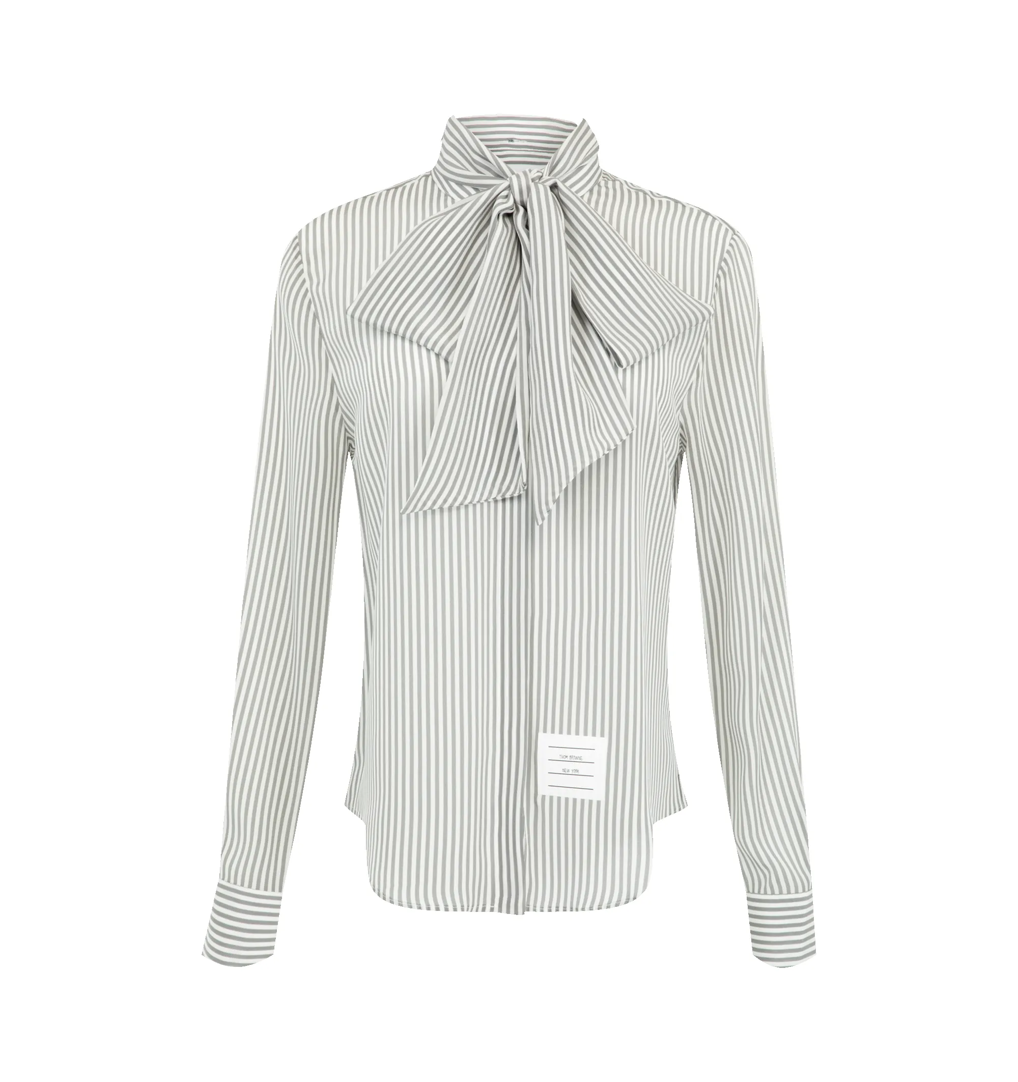STRIPE SILK DETACHABLE COLLAR SHIRT (WOMENS) sold by Hirshleifers