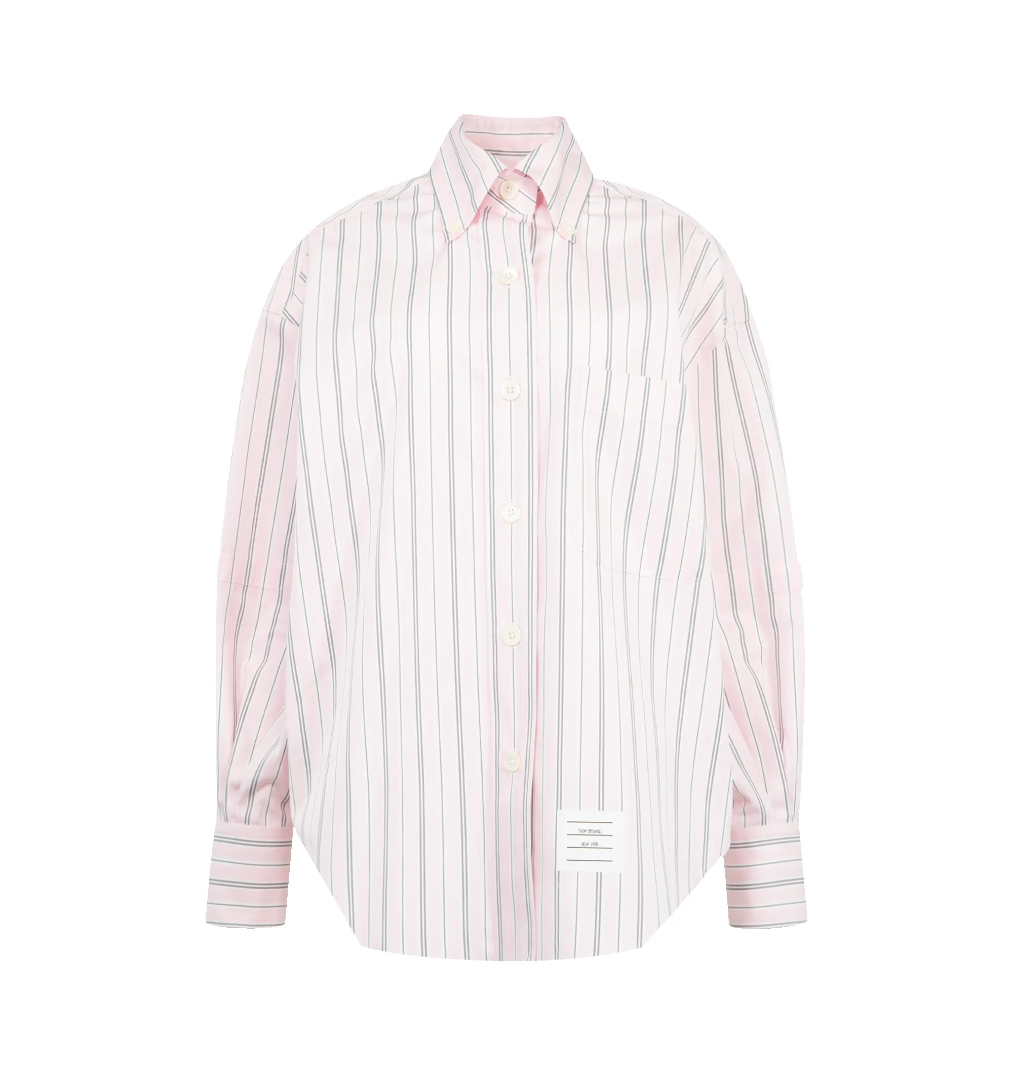 SUPERSIZED STRIPED COLLAR SHIRT (WOMENS) sold by Hirshleifers