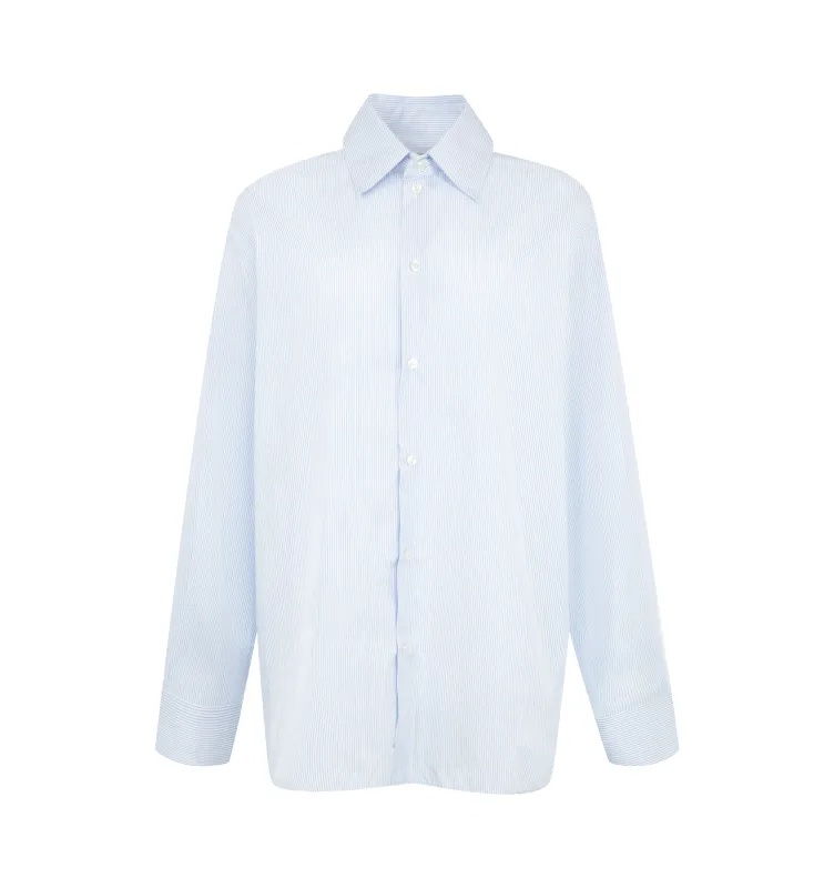OVERSIZED STRIPED COTTON SHIRT (WOMENS) made by Yves Saint Laurent