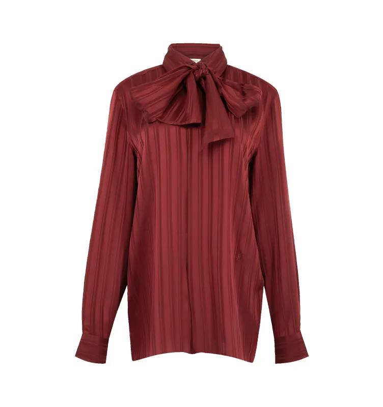 CASSANDRE BLOUSE IN STRIPED SILK made by Yves Saint Laurent