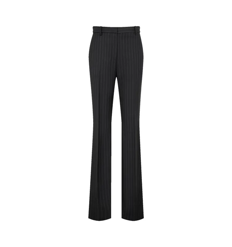 CHALK STRIPE WOOL MOHAIR PANTS (WOMENS) made by Tom Ford