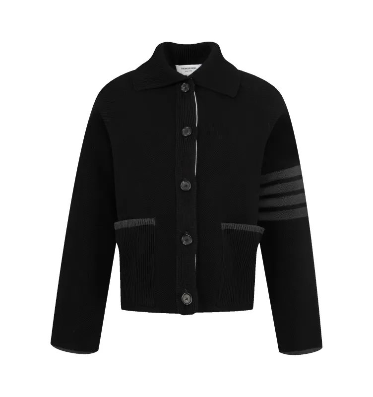 COTTON PIQUE STITCH 4-BAR JACKET (WOMENS) made by Thom Browne