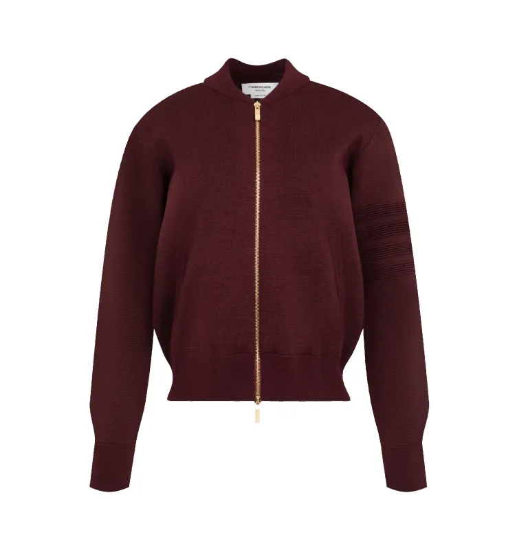 Ottoman Milano Stitch 4-Bar Bomber Jacket (Womens) made by Thom Browne
