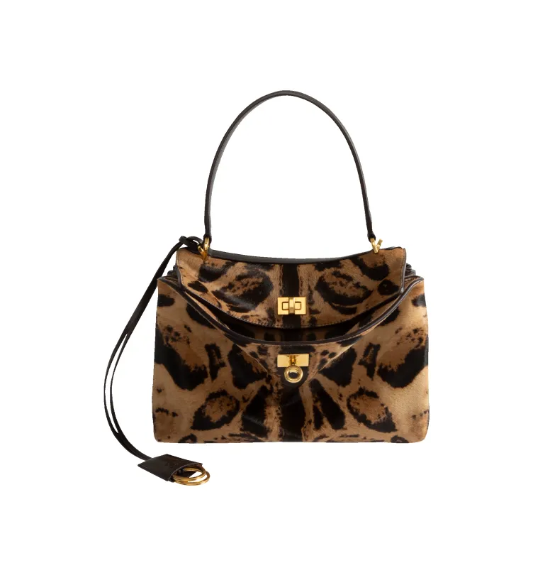 Rodeo Small Handbag In Leopard made by Balenciaga