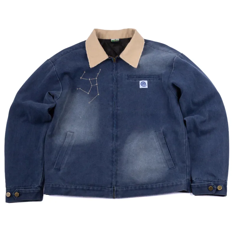 "constellation" work jacket sold by Exept Studios