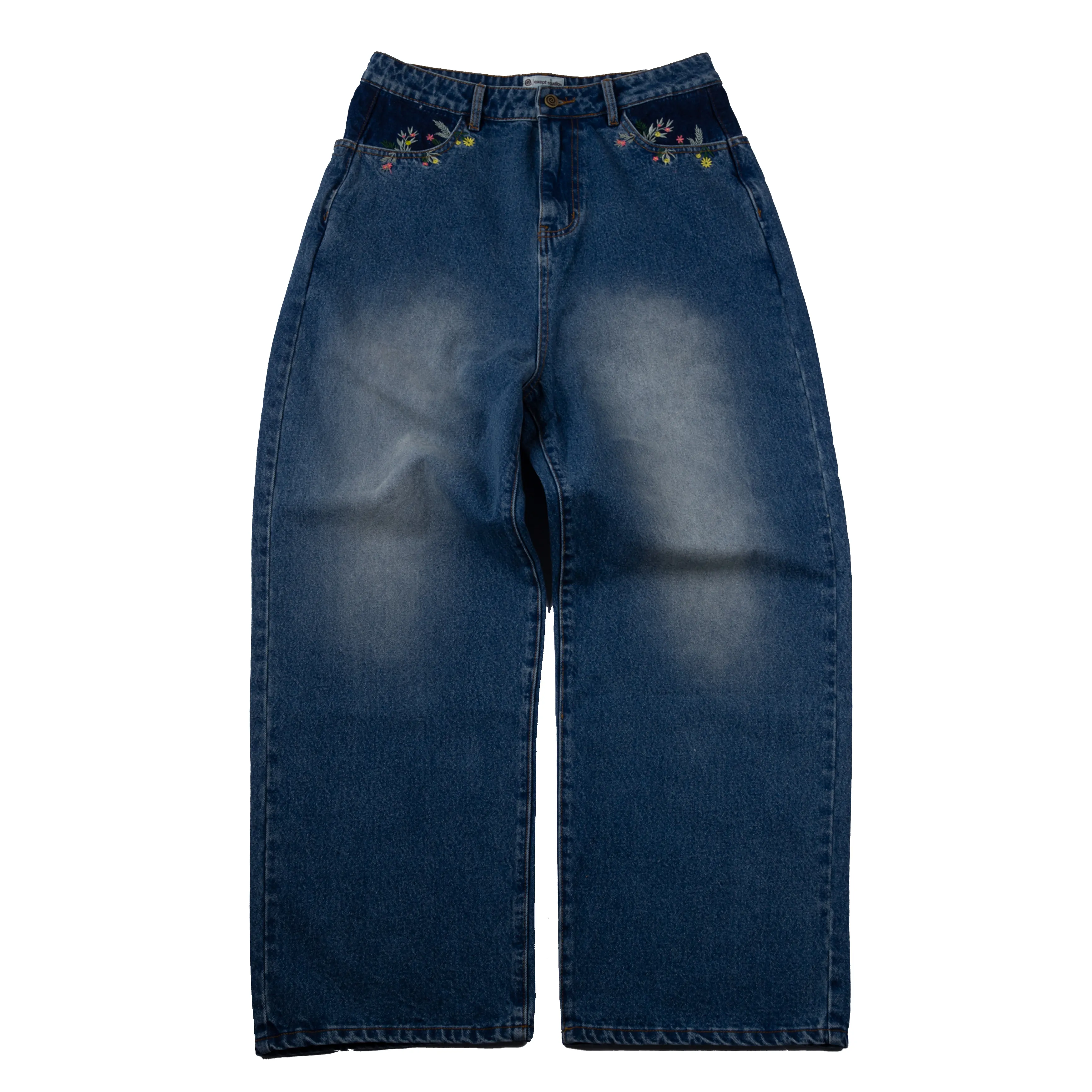 "overgrowth" jeans sold by Exept Studios