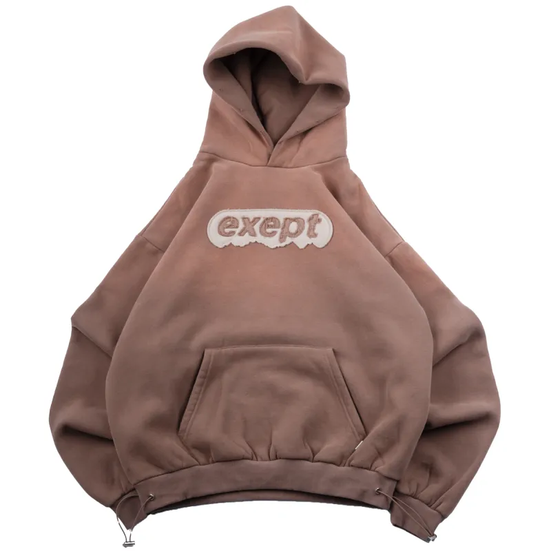 "mountain-top" hoodie (brown) made by Exept Studios