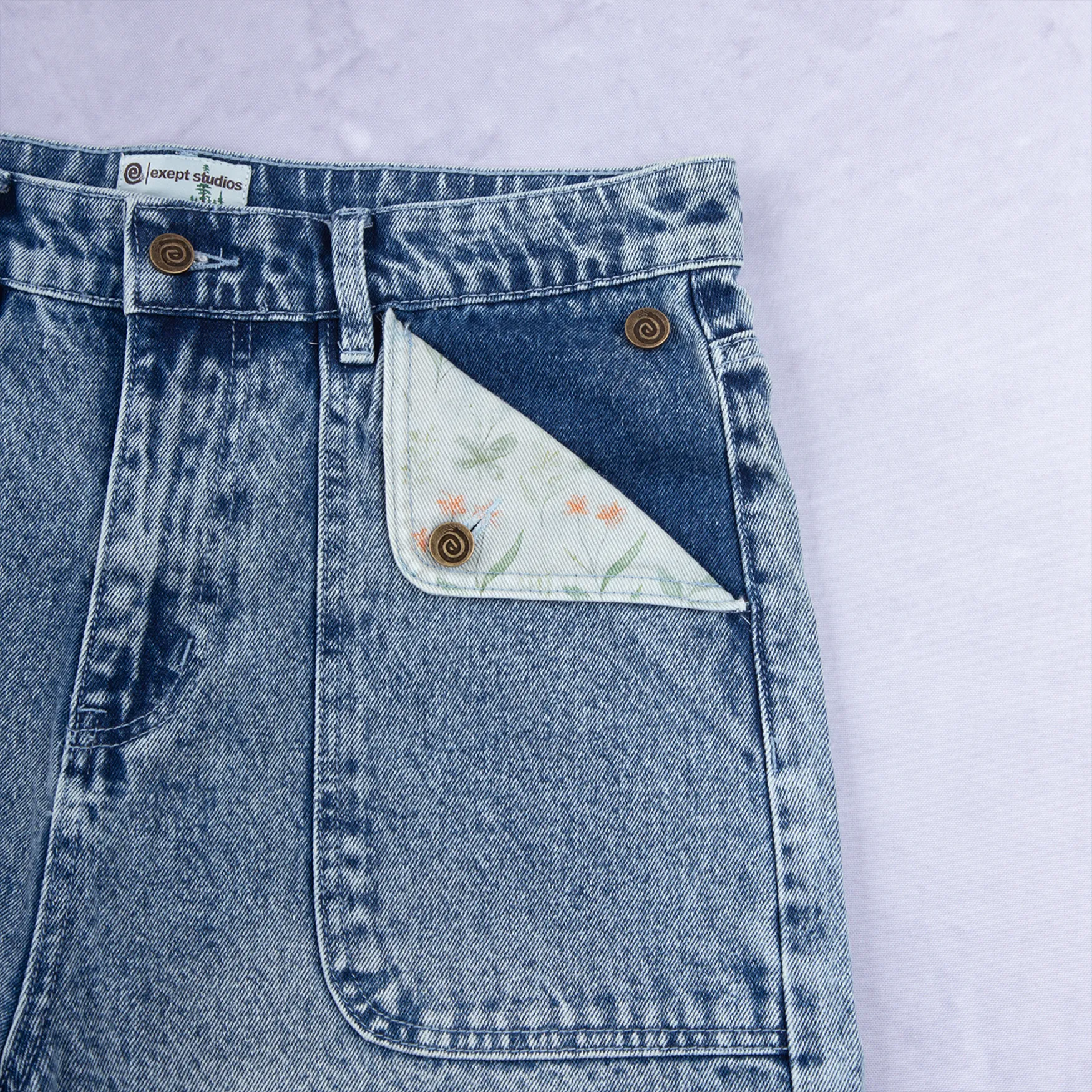 "garden" jorts sold by Exept Studios product image thumbnail 3