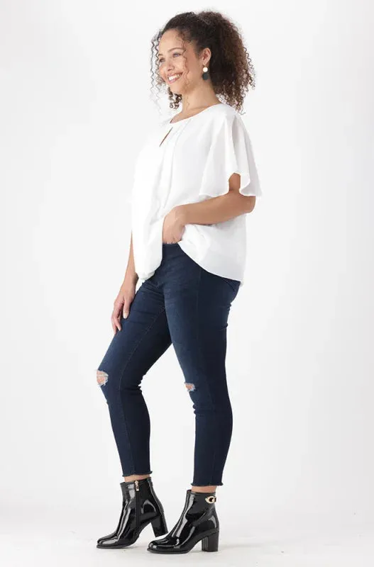 Mayre Bubble Hem Top _ 148279 _ Milk sold by Dunns product image thumbnail 5