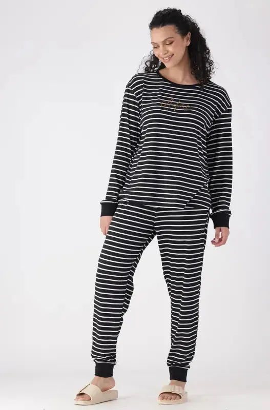 Febe Striped Sleep Set _ 146400 _ Black sold by Dunns product image thumbnail 4