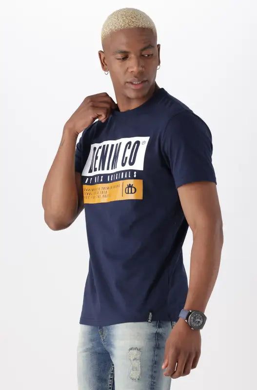 Pasfield Tee _ 142807 _ Navy sold by Dunns product image thumbnail 2