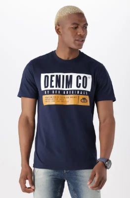 Pasfield Tee _ 142807 _ Navy sold by Dunns