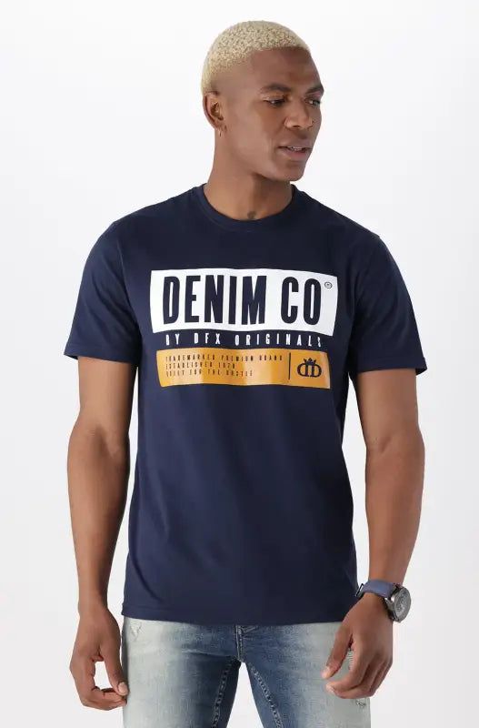 Pasfield Tee _ 142807 _ Navy sold by Dunns