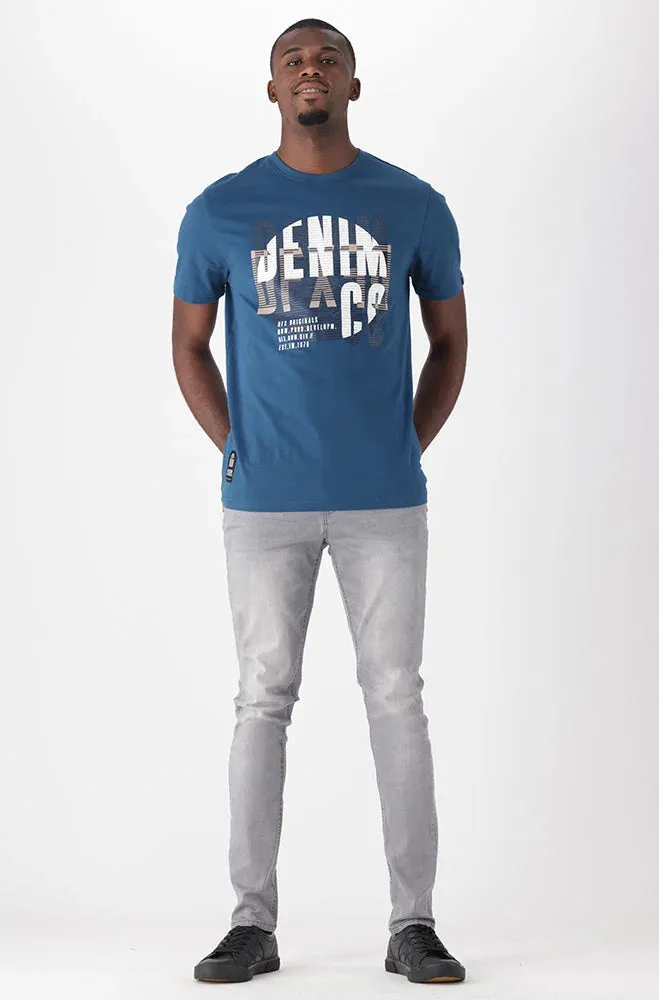 Gage Tee _ 150440 _ Blue sold by Dunns product image thumbnail 4